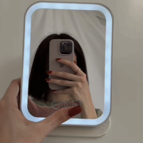 Notebook | Opvouwbare LED make-up spiegel met instelbaar licht