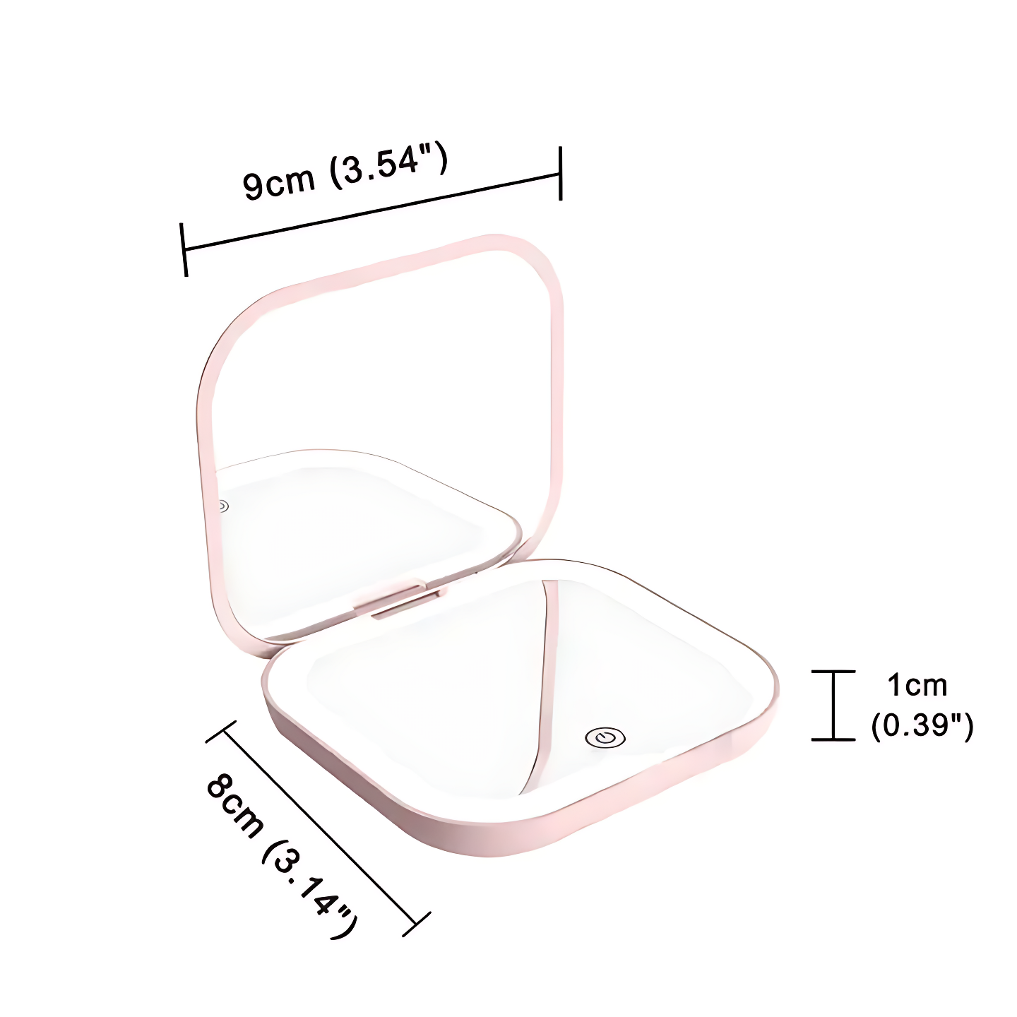 Deens ovaal | Make-up spiegel met LED verlichting