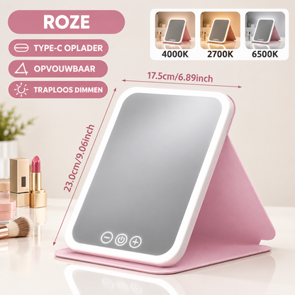 Notebook | Opvouwbare LED Make-up Spiegel