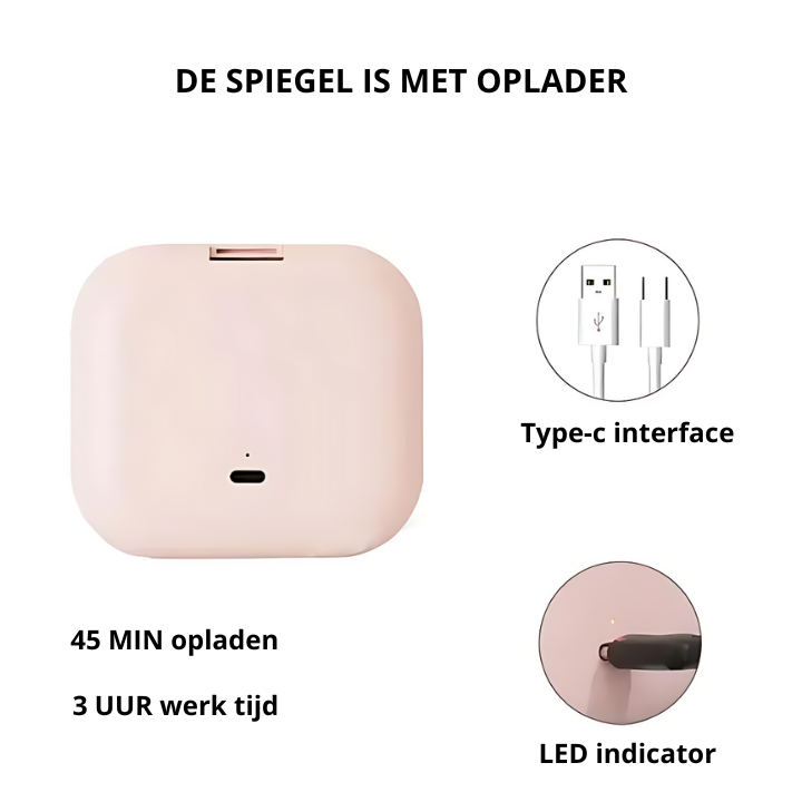 Deens ovaal | Make-up spiegel met LED verlichting